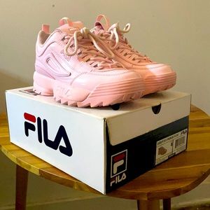 POPULAR PINK FILA DISRUPTOR II PREMIUM PATENT